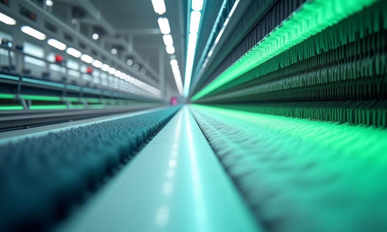 Advanced textile manufacturing floor with digital overlay